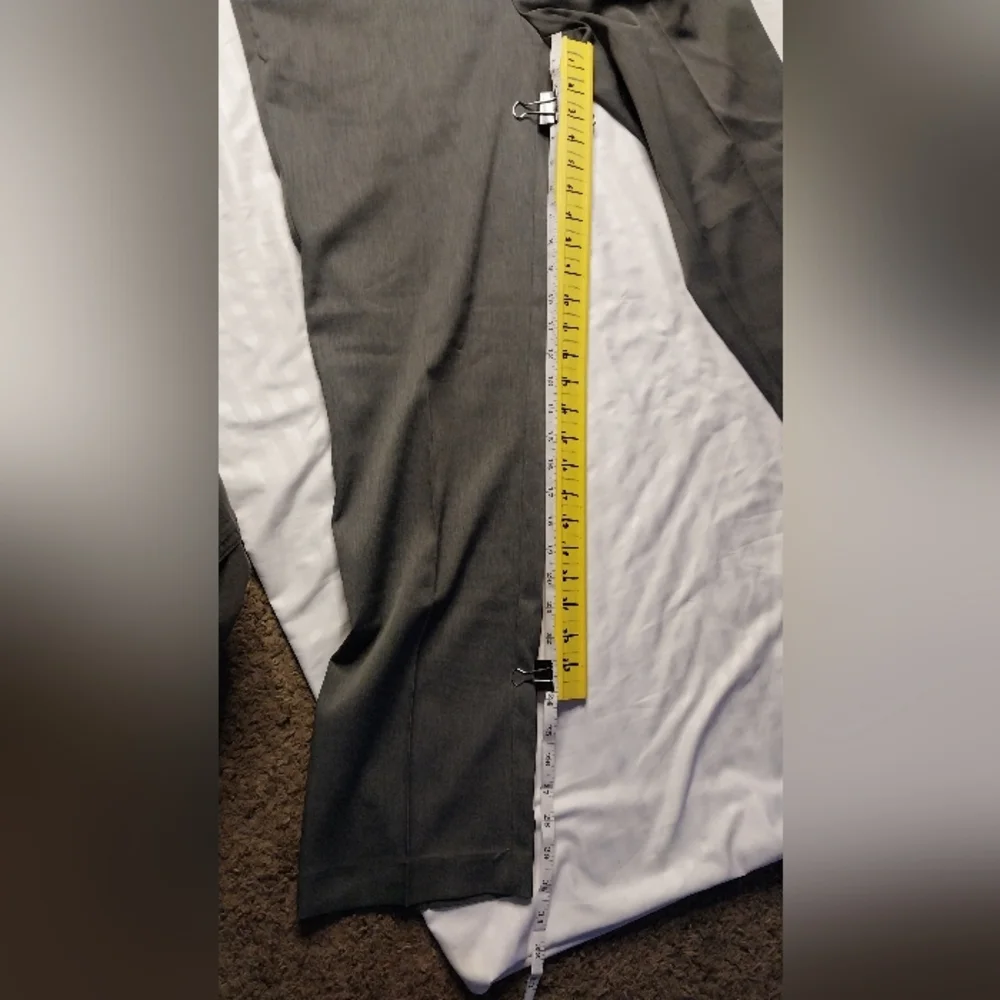 Structure Slim Fit Men's Heather Grey Flat Front Dress Pants 30x30 - Picture 7 of 11